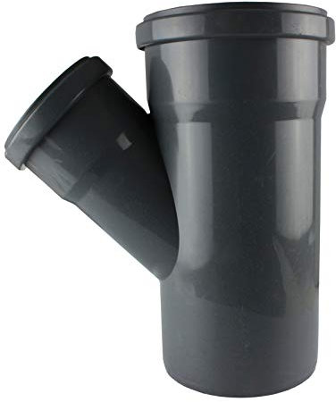 HT Rohrabzweig PP DN 40-110 T-Stück 67° Verzweigung Verbindung Abzweig grau - MKK® DN 110 auf DN 50