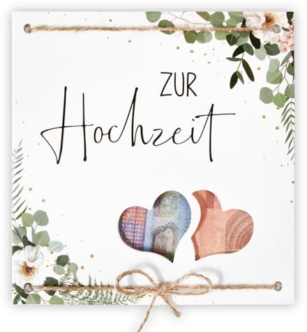 BOFUNX Geldgeschenk Hochzeitskarten Hochzeitsgeschenk Geld Verpackungen Hochzeits Geldgeschenk Hochzeitskarte für Hochzeit Brautpaar Glückwunsch