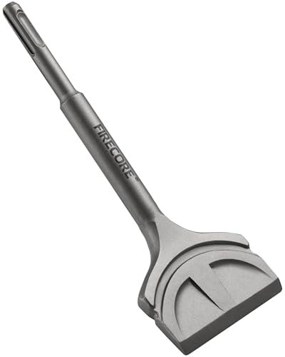 Firecore Cincel SDS PLUS 195mm × 70mm, Cincel para Azulejos, Chisel SDS Plano para Quitar Baldosas y Hormigón. Adecuado para Taladro Percutor con Sistema SDS-Plus - FS2465