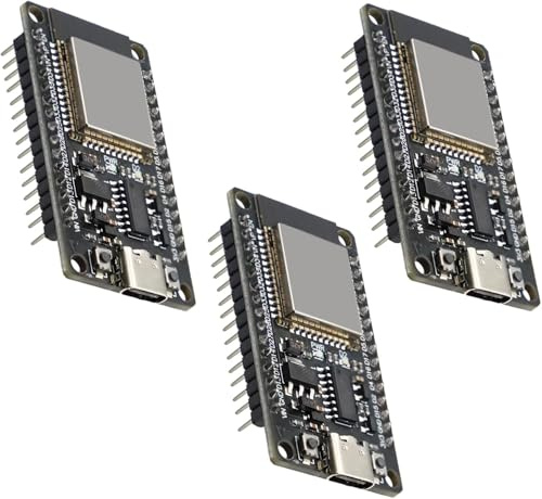 Binghe 3 pezzi ESP mit CH340 Schede di sviluppo, ESP 30 Pins ESP ESP-WROOM-32D Modulo 2.4 GHz WIFI + Bluetooth 2-in-1 Basso consumo Typ-C Interfaccia Compatibile con Arduino