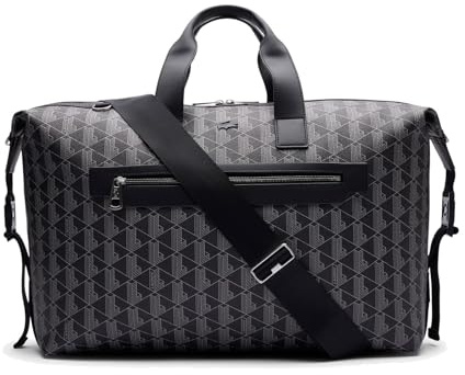 Lacoste NU4799LX Duffle Bag für Herren, Monogramm Noir Gris, Monogramm Noir Gris, Western