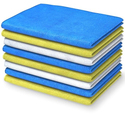 PORTENTUM Bayeta de Microfibra, Set de 24, Multicolor. Paño Limpieza Cristales, Cocina, Baño y Coche, Ultra Suave, Absorbente, No Abrasiva, Multiuso, Lavable, Reutilizable, 40,5x30,5cm