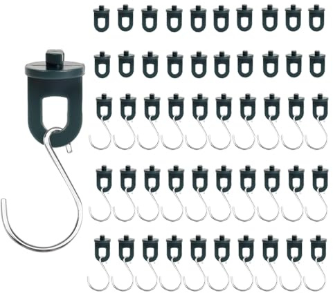UQTUKO 50 clip per serra, 30 ganci, supporto per piante, serra, accessori per serra, accessori per serra, gancio per serra