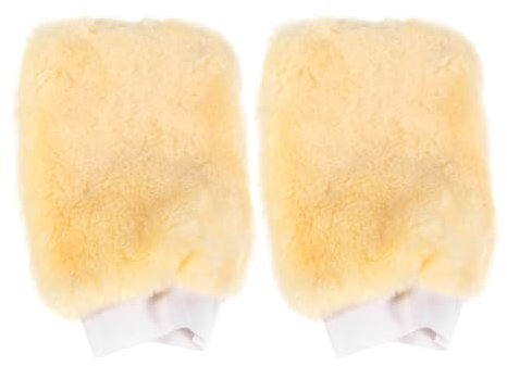 MUCKLILY 2stücke Imitation Wolle Auto Waschhandschuhe Doppelseitige Reinigungshandschuhe Für Langebige Und Kratzfreie Für Fahrzeugpflege Und Reinigung