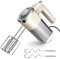 Elektrischer Handmixer Handrührer 400 W - inkl. 2 Rührbesen und 2 Knethaken aus Edelstahl – Handrührgerät - Hakenentriegelung – Turbotaste – Thermosicherung
