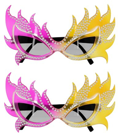 Boland 07442 - Partybrille Extravaganza, 2 Stück für Erwachsene, Brille ohne Sehstärke für Festival, Karneval, Kostüme oder Mottoparty