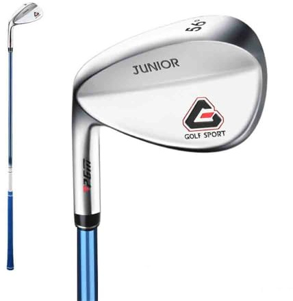 Left Handed 56 Degree Golf Sand Wedge for Kids Boy Girls Beginner Golf Club (Left,9-12Y,Blue)