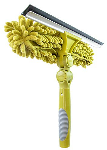 DOCAZOO DocaPole - Fensterabzieher/-wischer für die Fensterreinigung - Zubehör für Verlängerungs-/Teleskopstange - 3 Fensterabzieher - 2 Gelenke