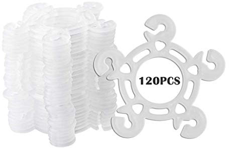 S-TROUBLE Ballonclips (120 Stück), Ballonanschlüsse für Dekor Ballonbogen, Ballonsäulenständer und Ballonblumen Halloween Weihnachtsgeburtstagsfeierzubehör