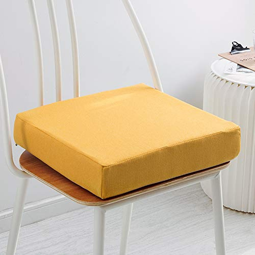 Yuly Cojín grueso acolchado para silla de espuma viscoelástica, extraíble y antideslizante, cómodo cojín de asiento para sillas/sofá/sillón.