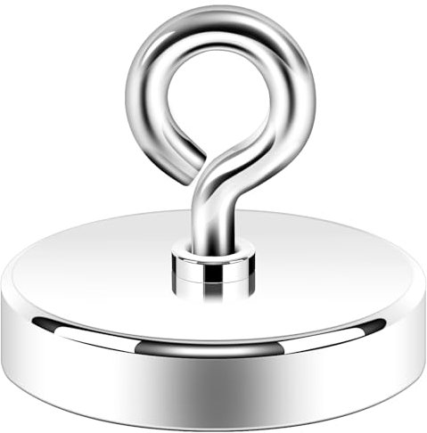 Neosmuk Fishing Magnet - 300 lb+ Pull, CNC Machined Metal Base, 2” Large Magnet, Super Strength for Tag, Shop, Lifting & Pickup