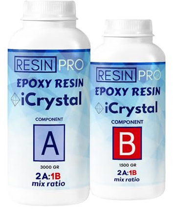 Epoxidharz iCrystal Resin 15 Kg: Ideal für die Herstellung von Schmuck, River Table und künstlerischen Kreationen - Ungiftig zertifiziert - Technische Unterstützung auf Deutsch