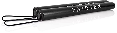 Fairtex BXS1 Leather Boxing Sticks for Boxing, Muay Thai, MMA Training (Black)