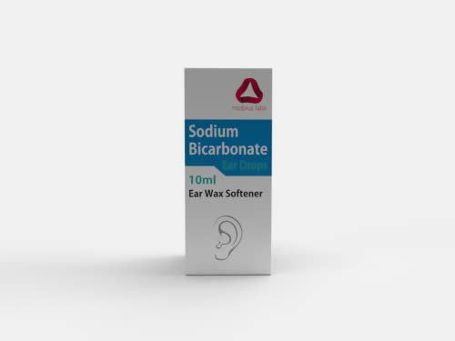 Sodium Bicarbonate Ear Drops - Mobius | Gentle Ear Wax Removal Hardened Ear Wax. Ear Cleaning Pack - 10ml