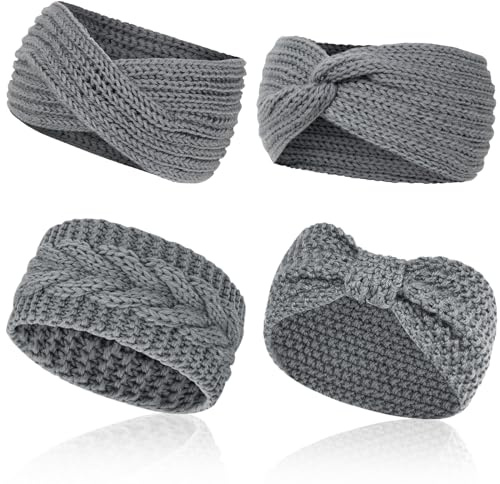 Kavya Pannband Damer Vinter Elastiska Öronvärmare Dam Pannband Vinter Hårband Stickade Pannband Flickor Hårband Headwrap Huvudband Utomhus