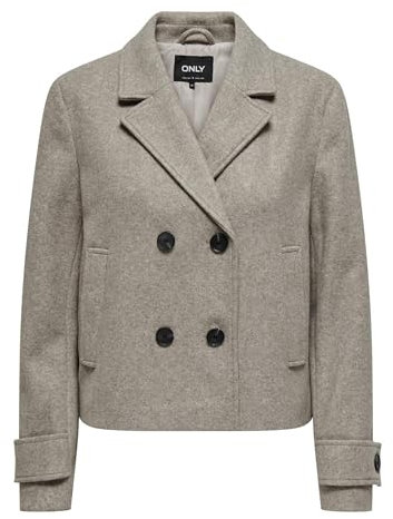 ONLY Damen Mantel ONLFREJA Life Short DB Jacket OTW NOOS 15320983,Mocha Meringue/Detail:MELANGE,M