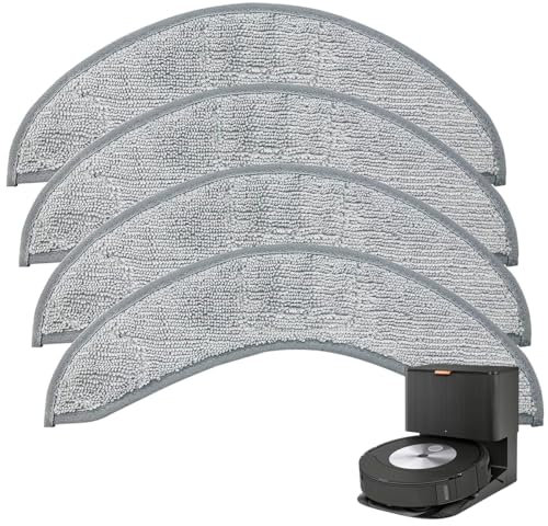 Home Times Ersatz Mopp Pads für IRobot Roomba Combo J7+ J9+ Wischroboter Wiederverwendbar Mikrofaser Mop Tücher Nachfüllpackung Austauschbarer für alle Böden und Oberflächen, 4 Stück