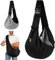 FainFun Tragetasche Hund, Umhängetasche für Haustiere, Reversibel Kleine Hundetrage bis 7KG, Einstellbar Pet Tragetuch für Hund, Hundetragetasche für Spaziergänge/Aktivitäten im Freien (Schwarz)