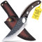 BUESTO Chef Knife 6 inch – Ergonomic Japanese Knife with Leather Sheath & Gift Box, Full Tang High Carbon Kitchen Knives, Anti-Stick & Long Lasting Multipurpose Cooking Knives for Home & Outdoor BBQ