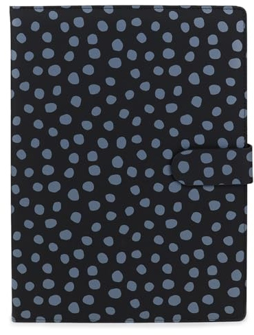 Fashion Stationery B5 PU Hardcover Lined Notebook, 160 Pages, Black