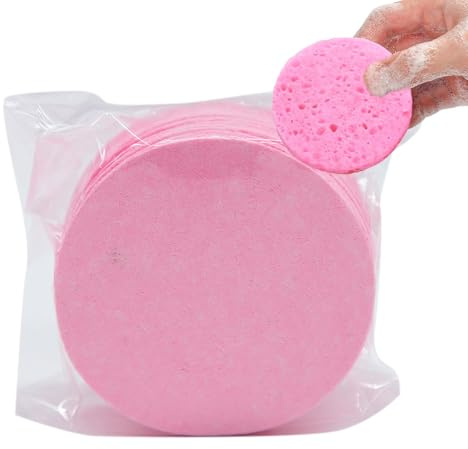 Gesichtsschwamm, Gesichtsreinigungsschwamm, Gesichtsreinigungsschwamm aus Baumwolle und Zellstoff, Kosmetikschwämme, Make-up-Entferner, Reinigungspads für den persönlichen Gebrauch