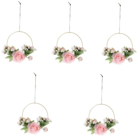 MAGICLULU 5 Pezzi Ciondolo di fiori ghirlanda di fiori stabilizzati parete Mazzo ghirlanda simulata bedroom decoration decorazione natale ghirlande primaverili primaverile stoffa