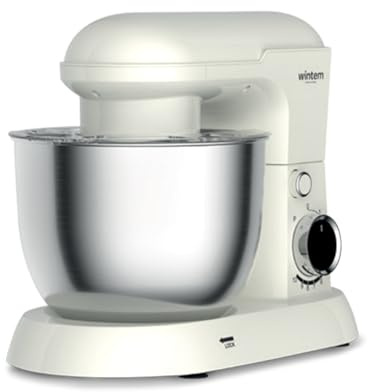 Wintem - Planetaria Silenziosa Multifunzione 1500W con Ricettario e Accessori Inclusi, Ideale per Impasti Dolci e Salati, Mixer con 10 Velocità e Funzione Pulse, Ciotola Acciaio 5L