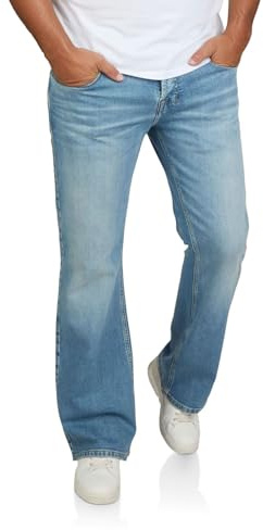 riverso Jeans herr stretch bootcut RIVAlan jeansbyxor denim blå svart 29 30 31 32 33 34 36 38 40, Tarmo Unskadad Wash (56057), 36W / 34L