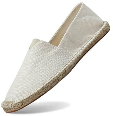YOSUWOAI Alpargatas para mujer y hombre, verano, monocolor, zapatos planos, de verano, zapatos de salud, transpirables, cómodos, de lino, zapatos de salud