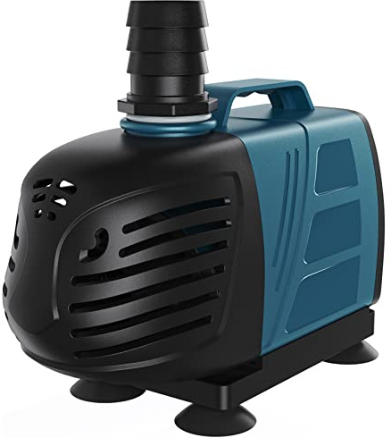 Uniclife Aquarium 1000 GPH Submersible and Inline Water Pump 80W 10ft High Lift AC 120 V Quiet Return Pump with 10 ft. Power Cord for Large Fish Tanks Pond Waterfalls Fountains Sumps and Gardens