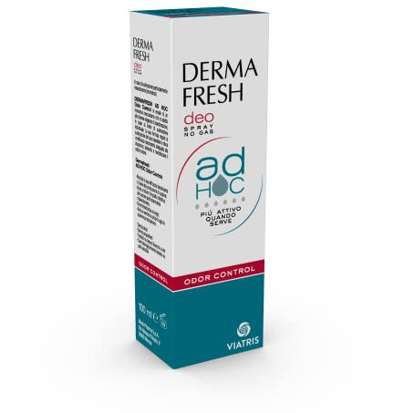 Dermafresh Ad Hoc Odor Control, Deodorante Attivo Spray, Antiodore, Senza Alcol, No Gas, 100 ml