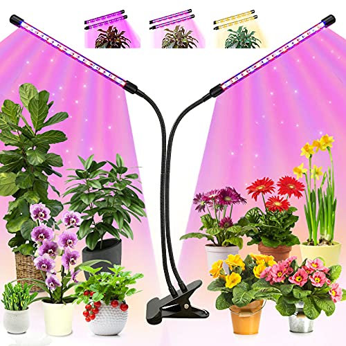 KEAWEO Lampe de Plante, Spectre Complet de Lumière Lampe Horticole Lampe de Croissance LED, 3 Modes Lumière, 10 Niveaux Dimmables et 3 Modes de Minuterie (3/9/12H) pour Plante Culture Intérieur