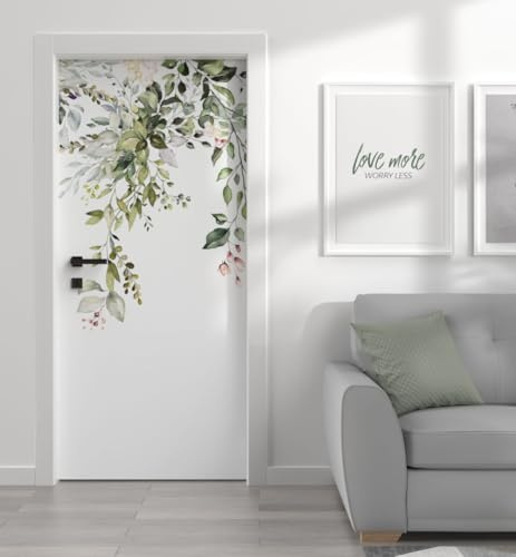 MyMaxxi Türtapete selbstklebend - Einteilige Türfolie 90x200 cm - Motiv: hängende Pflanzen mit Blätter Türklebefolie zum verschönern & bekleben der Tür - Türaufkleber aus Klebefolie