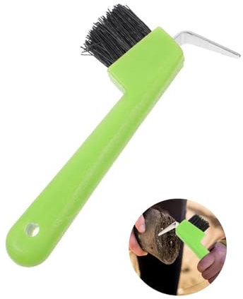 HZAOPZE 1 pcs Hufkratzer Hufauskratzer mit Bürste 2 in 1 Hufauskratzer Pferdepflege Zubehör Hufkratzer Antirutschgriff Pferd Grooming Tools für Saubere Hufe zur Hufpflege und Klauenpflege