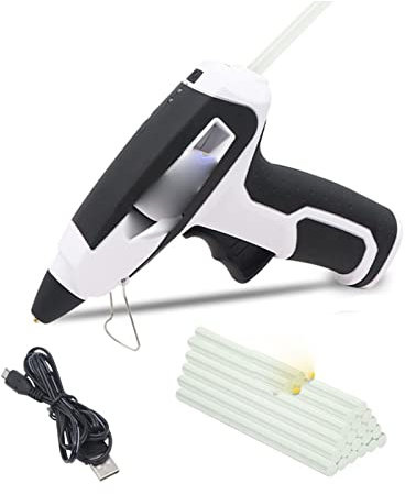 RUHEN Pistolet à Colle Chaude sans Fil Pistolet à Colle thermofusible sans Fil Pistolet à Colle Silicone à Haute température pour Les réparations à Domicile de Bricolage