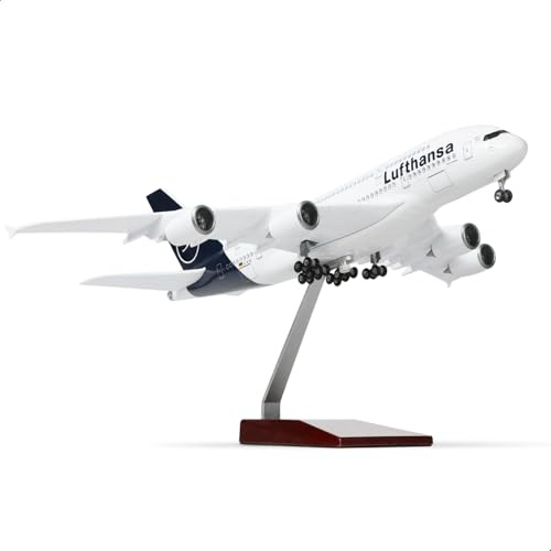 1/200 A380 för Lufthansa modellflygplan – formgjutning för Airbus A380 modellflygplanssats med stativ (14 i-L) förbyggd modellflygplan för vuxna Aviation gåvor tablet kollektion display