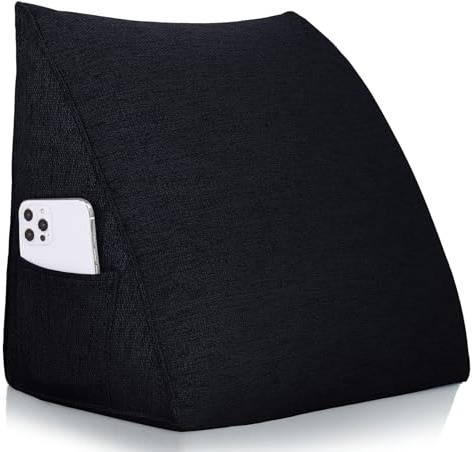 LELEFIDO Cuscino da lettura– Supporto a Cuneo Triangolare per Letto e Divano, Schienale Confortevole, Cuscino Morbido per Leggere e Rilassarsi, Rivestimento Sfoderabile Lavabile