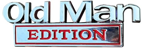 de Metal para Coche, diseño de la edición de Viejo Hombre, Emblema de Guardabarros – Pegatina capó, Parachoques, Ventanas, 10 cm, decoración para Coches, Furgonetas y