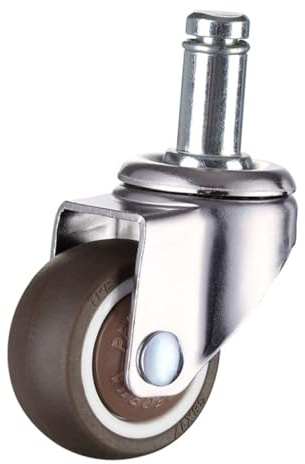 Cabilock 4 Pezzi Ruote Girevoli per Sedia da Ufficio in Gomma Tpe Spina 15 Pollici Ruote Silenziose per Pavimenti Lisci e Tappeti Rotelle di Ricambio per Mobili e Divani