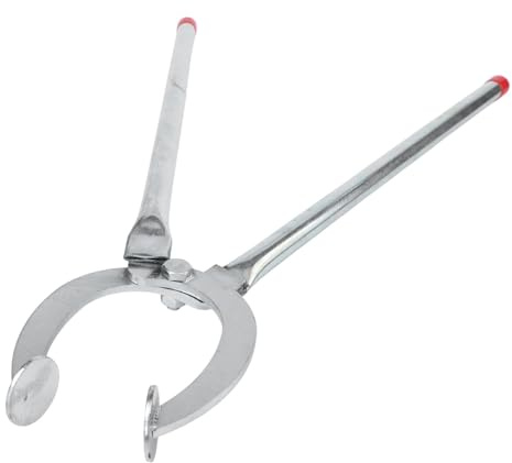 FUANA Morsetto per serra in metallo, 60 cm, con manico rivestito in gomma per una presa sicura e regolazione della copertura senza danni, argento/nero/argento