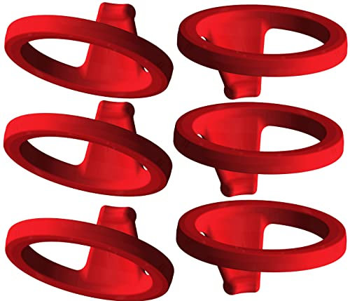 Lot de 6 joints de tête rouges pour tous les siphons à crème iSi professionnels, Gormet Whip etc, toutes les têtes métalliques