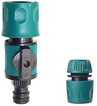 TOPWAYS Schlauchkupplung mit Regulierventil Gartenschlauch Absperrhahn für 1/2 Zoll Wasserschläuche Anschlussteil zum Wechsel