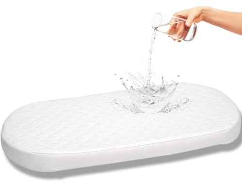 First Essentials Custom Fit Baby Bassinet Mattress Pad, Fits Uppababy Vista Cruz, Water Resistant