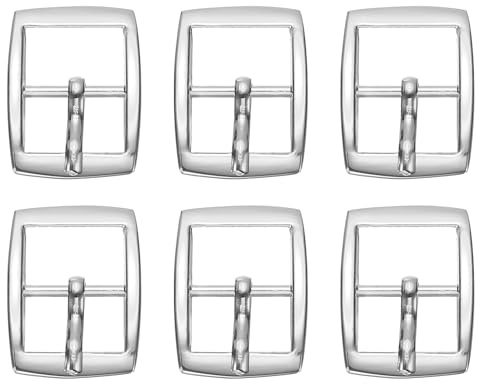 PATIKIL Enkelt spetsspänne, justerbart metallspänne bältesspännen för väskor, Silver ton, 0.6 Inch