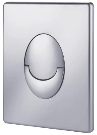 Placa de accionamiento para cisterna de inodoro, piezas de repuesto compatibles con GROHE Skate Air, accionamiento de 2 cantidades (plata mate)