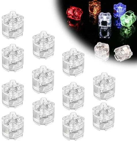 Aohcae Leuchtende Bausteine，15 Stück LED Leuchtsteine Set，Lego Beleuchtung Klassisches transparentes 2x2 Bausteinspielzeug, kompatibel mit Allen großen Marken