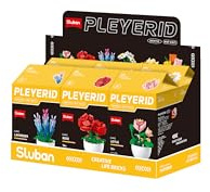 Sluban Pleyerid Creative Life Bricks M38-B1077 Boîte de présentation de Collection de Fleurs Jaune et Noir