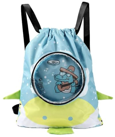 THXFUNAREA Bolsa de Natación Niños, Mochila Piscina Impermeable, Bolsa de Playa para Niños, Mochila Cuerdas Niños, Separación en Seco-Húmedo con Compartimento Zapatos, para Piscina y Playa