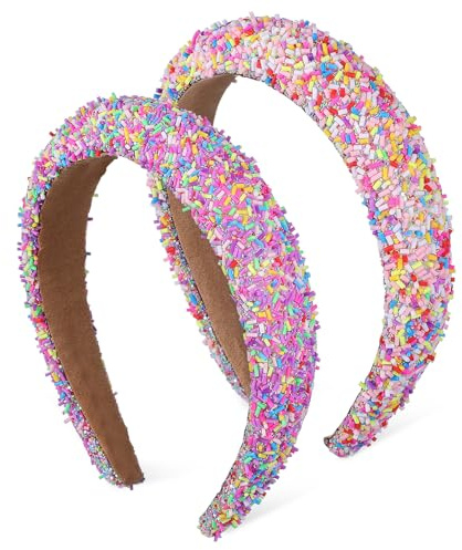 COLLBATH 2pièces Bandes Pour Cheveux Larges Et Rembourrées Pour Femmes Bandeaux à Bonbons Jolis Accessoires Pour Cheveux Pour Spa Et Lavage Visage