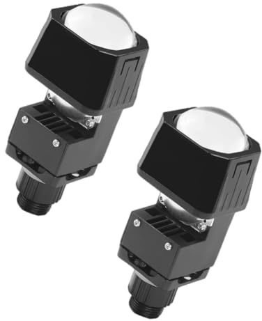 Eieenotee Lente Bi-Led de Matriz de 1,5 Pulgadas de Luz Alta y Baja para Proyector de Faros LED de Motocicleta para Autom¨®vil, 6000 K, Universal, H4, H7, 9005, 9006